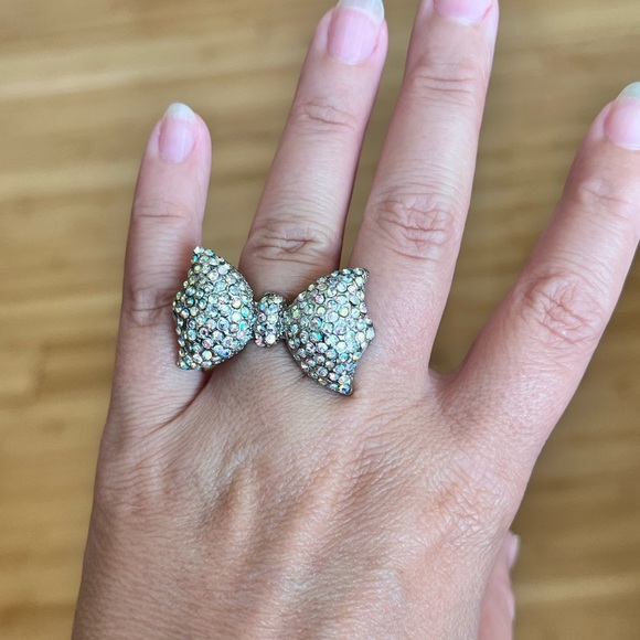 Vintage Sparkly Bowtie Ring - Picture 1 of 7